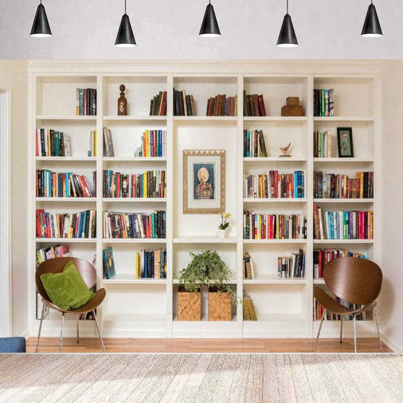 White Bookshelf Photography Ba – Home Office Zoom Background Free recenzja i cena