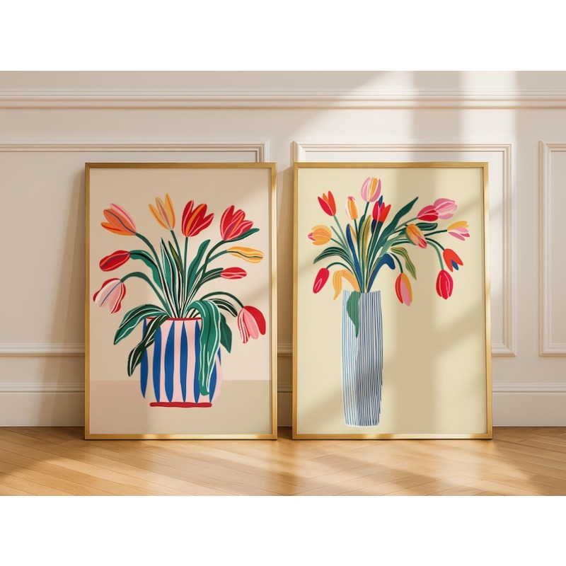 2pcs Tulip Flowers Canvas Wall – Home Office Youtube recenzja i cena