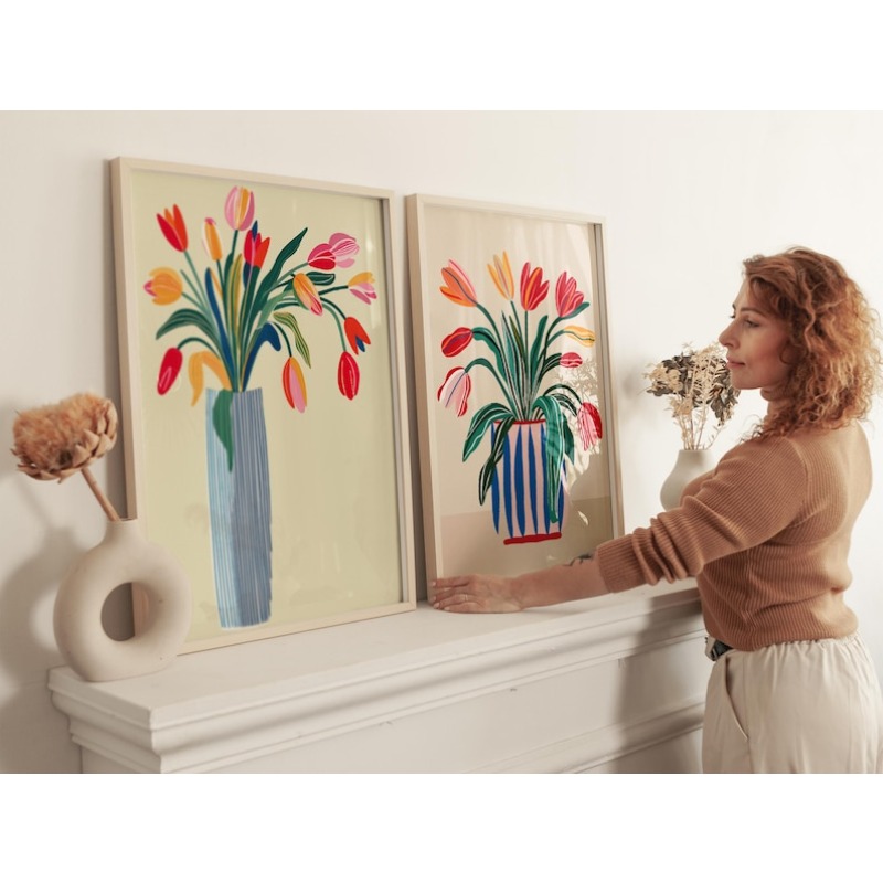 2pcs Tulip Flowers Canvas Wall – Home Office Youtube recenzja i cena