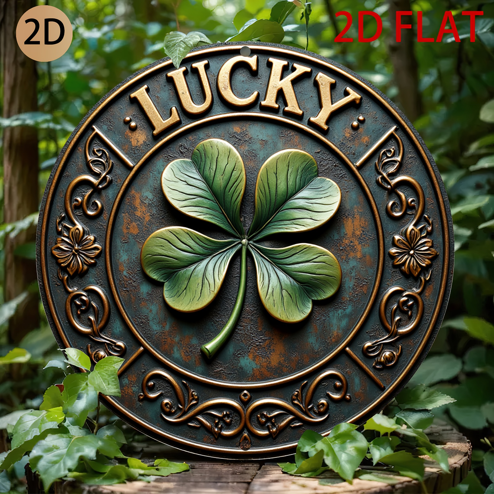 Vintage Rustic Metal Lucky Clo – Home Office Logo recenzja i cena