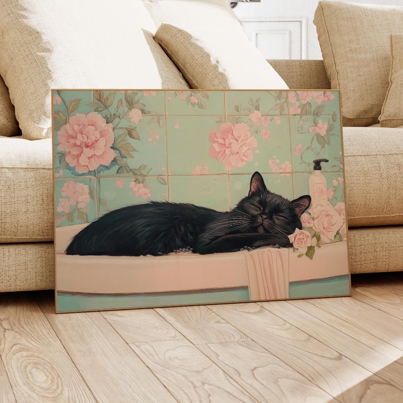Japanese Style Black Cat in Ba – Home Office Japandi recenzja i cena
