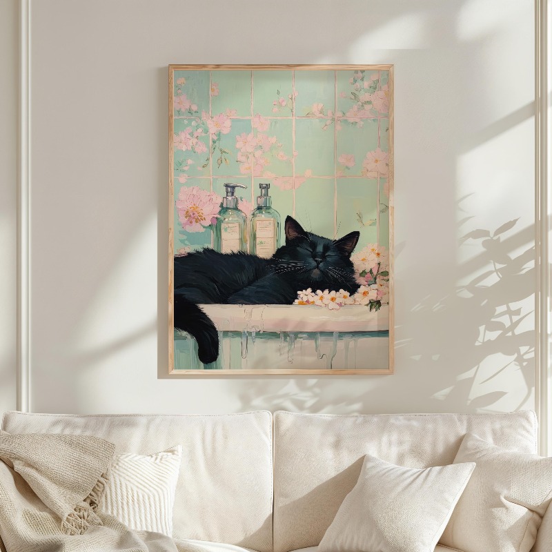 Japanese Style Black Cat in Ba – Home Office Japandi recenzja i cena