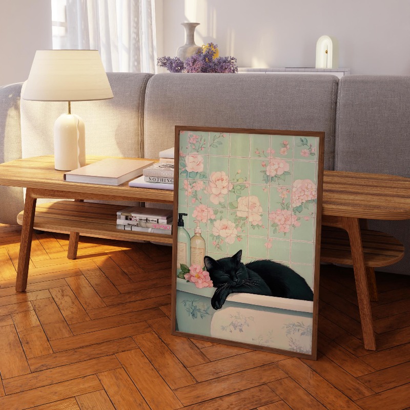 Japanese Style Black Cat in Ba – Home Office Japandi recenzja i cena
