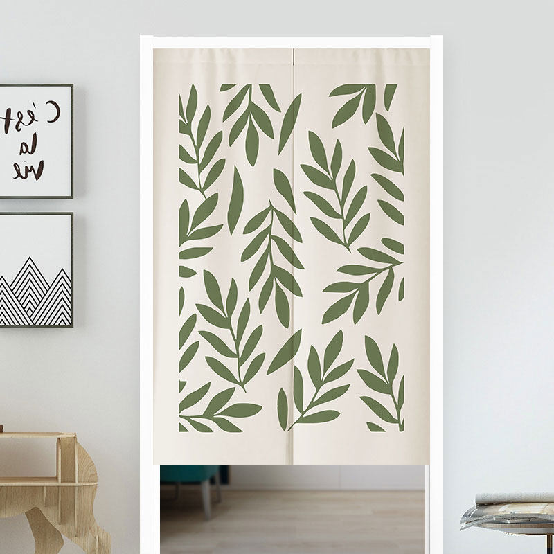 VIKAMA Boho Green Leaf Print N – Home Office Japandi recenzja i cena