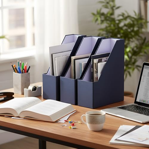 Six Blue Foldable Cardboard Ma – Home Office Library recenzja i cena